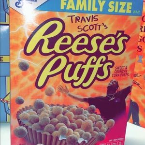 Travis Scott Resses Puffs Cereal Box